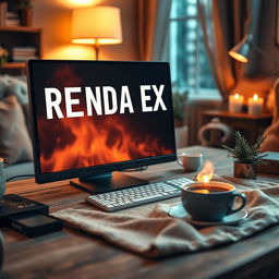 An eye-catching eBook cover design featuring a close-up view of a sleek computer with the words 'RENDA EXTRA' prominently displayed on the screen