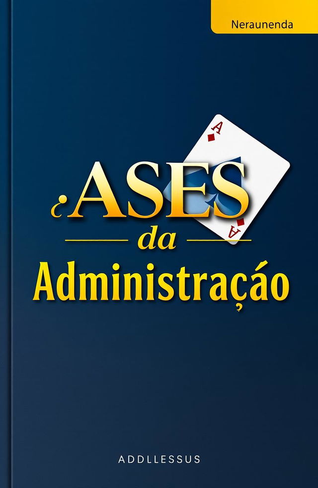 A sleek and professional eBook cover for "ASES da Administração" featuring a modern and elegant font for the title prominently displayed in the center