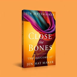 A captivating book cover for "Close the Bones" by Jen Hatmaker, centered around the theme of the rebozo, a traditional Mexican shawl