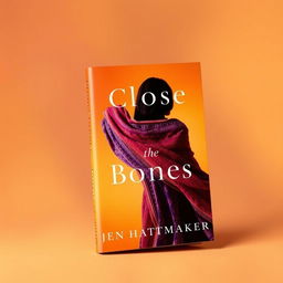 A captivating book cover for "Close the Bones" by Jen Hatmaker, centered around the theme of the rebozo, a traditional Mexican shawl