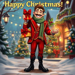 A festive design celebrating Christmas, featuring a stylish and elegant Christmas-themed Victor