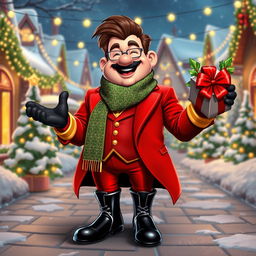 A festive design celebrating Christmas, featuring a stylish and elegant Christmas-themed Victor