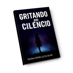 A striking eBook cover design for 'Gritando em Silêncio' by Rosana Pereira Luz da Silva