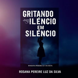 A striking eBook cover design for 'Gritando em Silêncio' by Rosana Pereira Luz da Silva