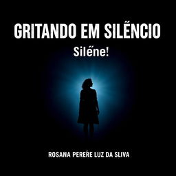 A striking eBook cover design for 'Gritando em Silêncio' by Rosana Pereira Luz da Silva