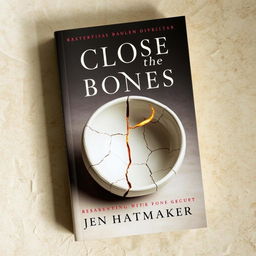 An evocative book cover for "Close the Bones" by Jen Hatmaker, emphasizing the theme of fracture and healing