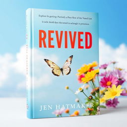 A striking book cover for "Revived" by Jen Hatmaker, encapsulating the theme of revival and renewal