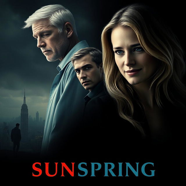 A dramatic movie poster for the film titled "Sunspring" reflecting themes of betrayal, melancholy, and jealousy