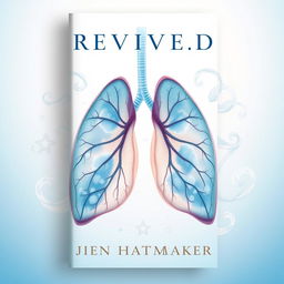An intriguing book cover for "Revived" by Jen Hatmaker, centered around the theme of 'air in lungs' symbolizing breath and life