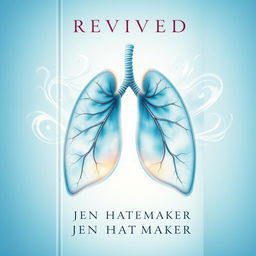 An intriguing book cover for "Revived" by Jen Hatmaker, centered around the theme of 'air in lungs' symbolizing breath and life