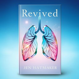 A thought-provoking book cover for "Revived" by Jen Hatmaker, focused on the theme of 'air in lungs' symbolizing renewal and life
