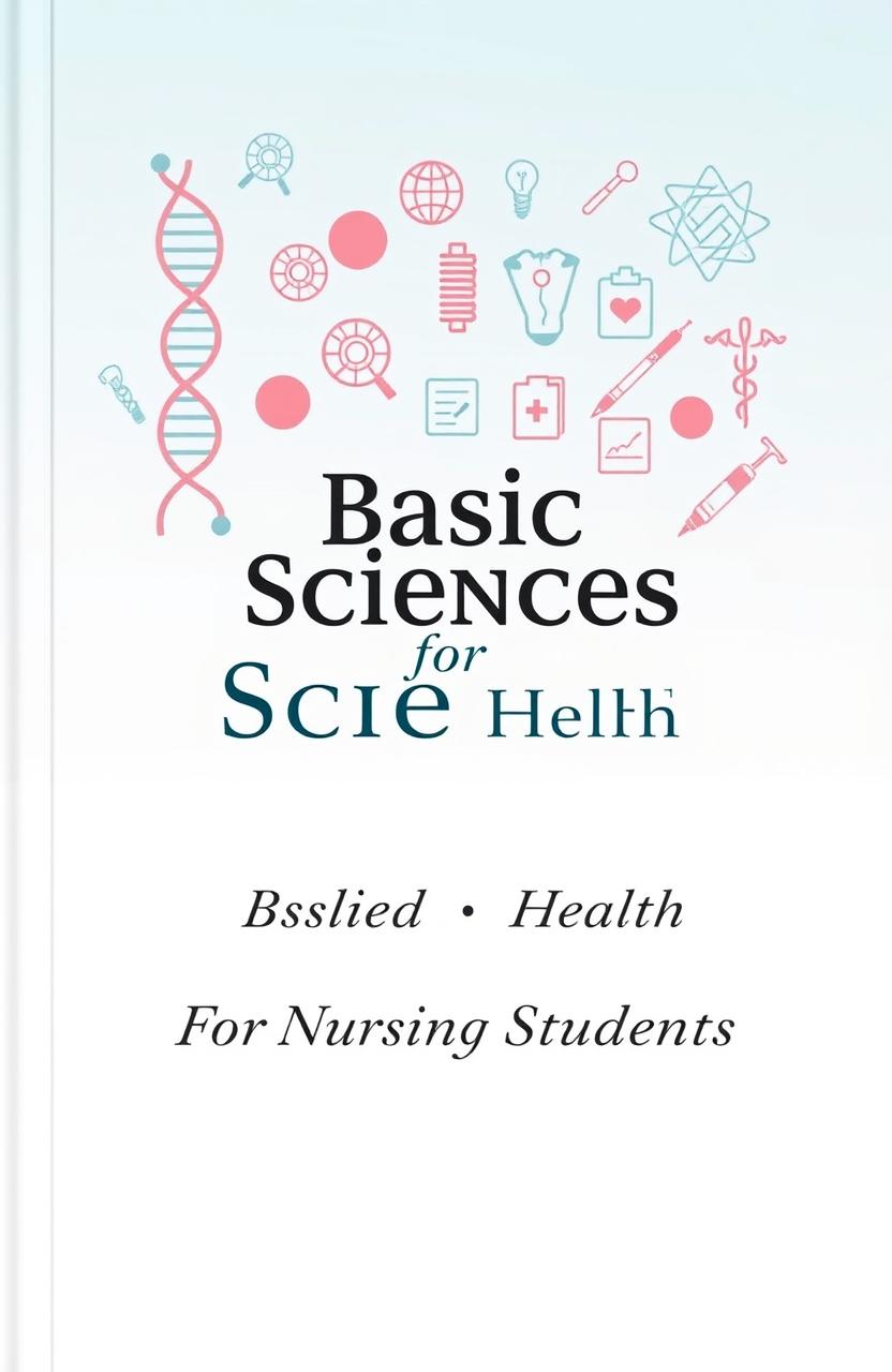 A visually appealing book cover design for 'Basic Sciences for Allied Health'