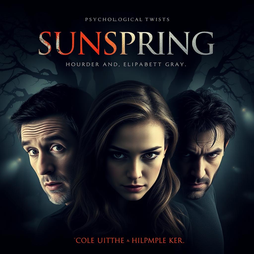 An intense movie poster for the film titled "Sunspring" that encapsulates its themes of betrayal, melancholy, murder, and possessive jealousy, along with a horror twist