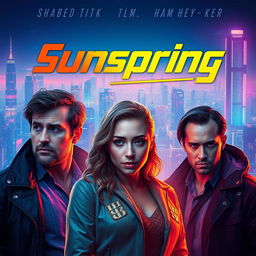 A vibrant and captivating poster for the short film 'Sunspring', set in a futuristic world
