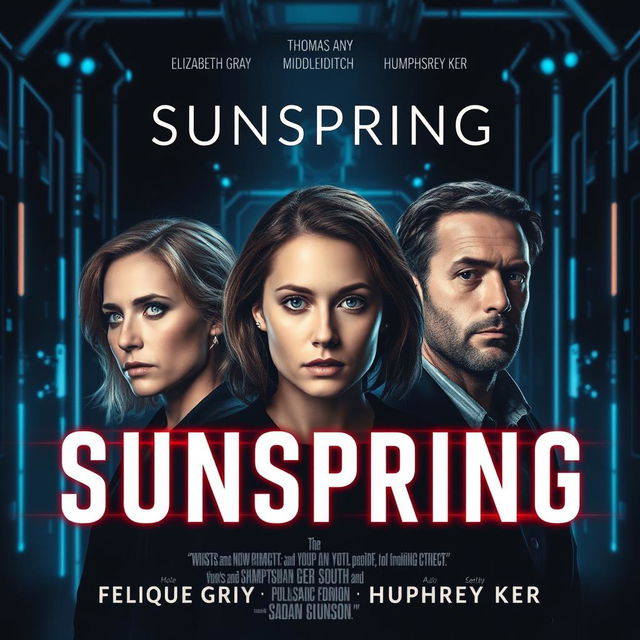 A visually striking movie poster for the film titled 'Sunspring'