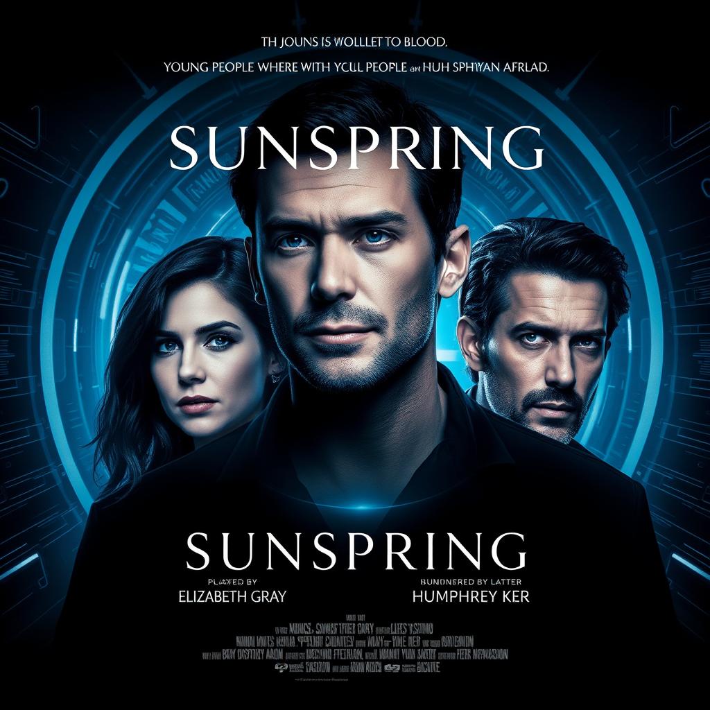 A visually striking movie poster for the film titled 'Sunspring'