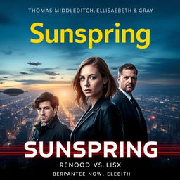 An eye-catching poster for the short film 'Sunspring', capturing the essence of a futuristic drama