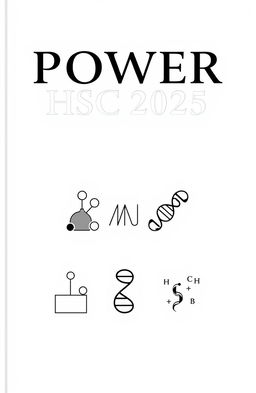 A classic academic book cover design for 'POWER PlAY HSC 2025', featuring a light color scheme