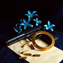 A dark romance book cover featuring a black and blue background