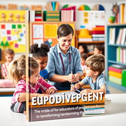 A visually striking book cover designed for a theme centered on a school for neurodivergent students, illustrating the role of educators in transforming education