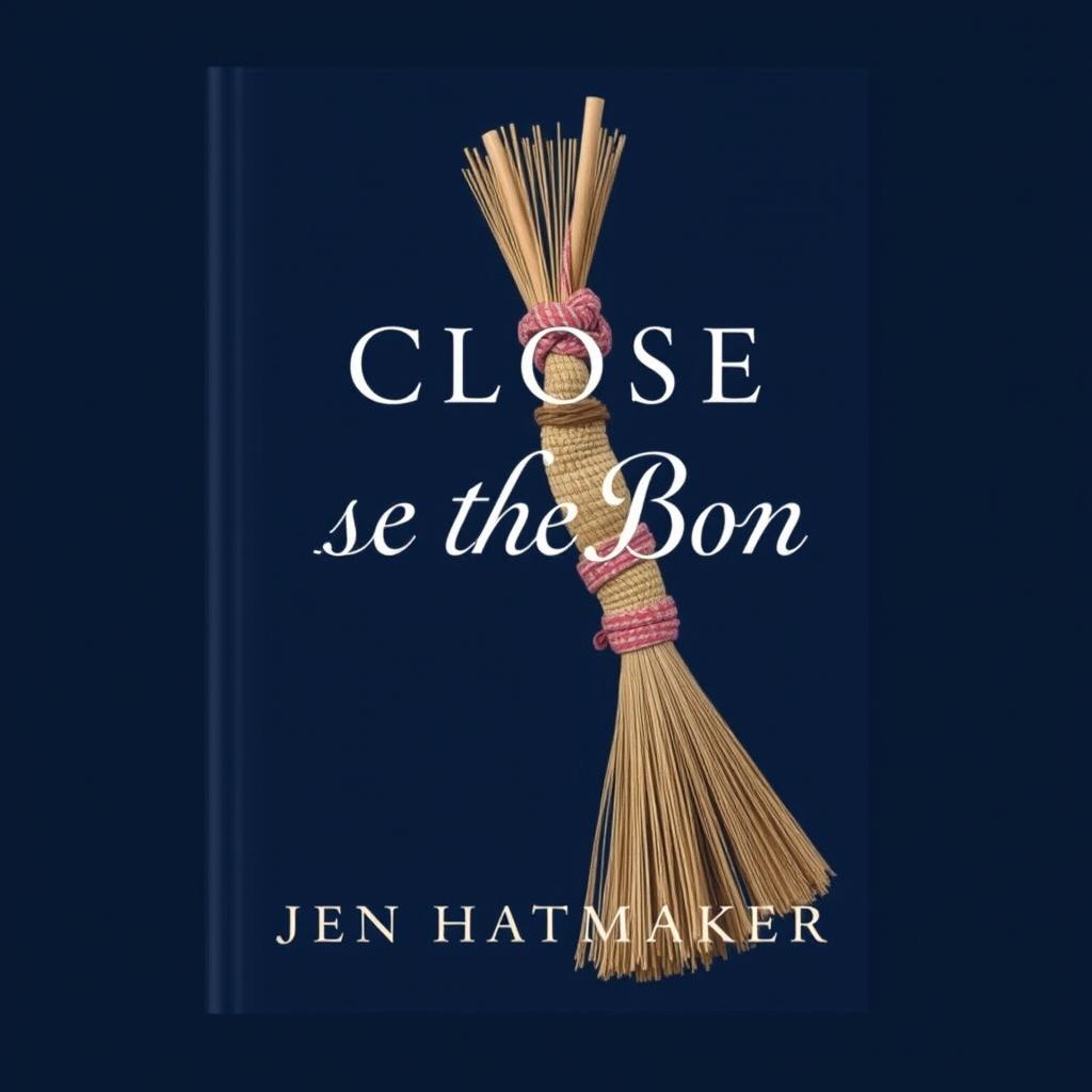 A book cover design for 'Close the Bones' by Jen Hatmaker, featuring a deep navy blue background that sets a calm and inviting tone