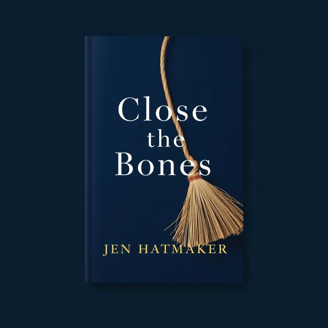 A book cover design for 'Close the Bones' by Jen Hatmaker, featuring a deep navy blue background that sets a calm and inviting tone