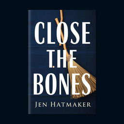 A book cover design for 'Close the Bones' by Jen Hatmaker, featuring a deep navy blue background that sets a calm and inviting tone