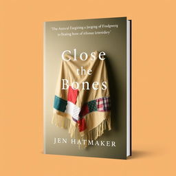 A book cover design for 'Close the Bones' by Jen Hatmaker, featuring a soothing and warm color palette