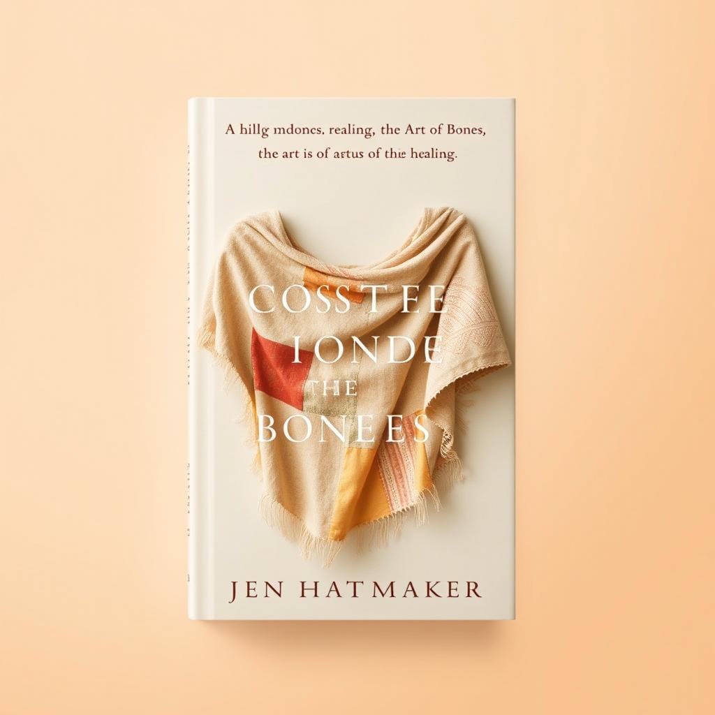 A book cover design for 'Close the Bones' by Jen Hatmaker, featuring a soothing and warm color palette