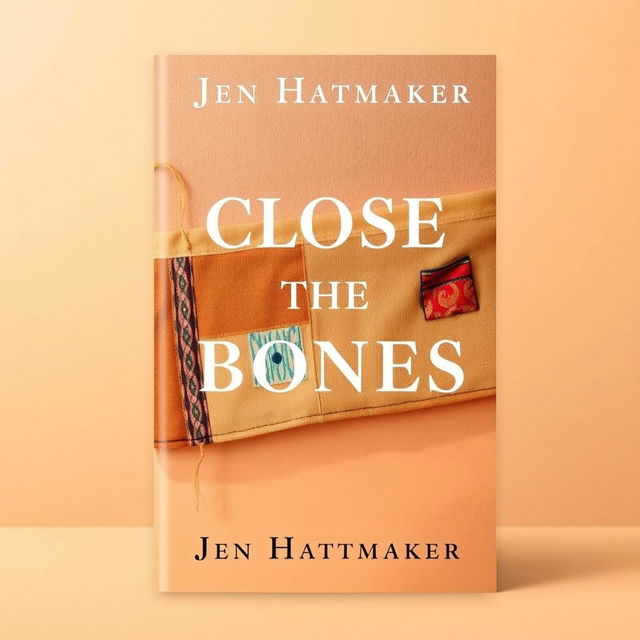 A book cover design for 'Close the Bones' by Jen Hatmaker, featuring a soothing and warm color palette