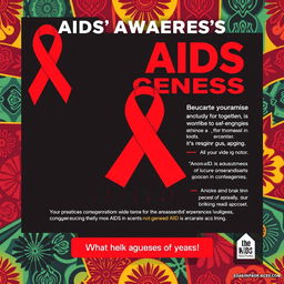 A striking and engaging AIDS awareness poster, featuring a strong visual impact