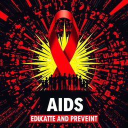An eye-catching and captivating AIDS awareness poster featuring bold and impactful visuals