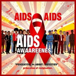 An eye-catching and captivating AIDS awareness poster featuring bold and impactful visuals