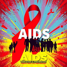 An eye-catching and captivating AIDS awareness poster featuring bold and impactful visuals