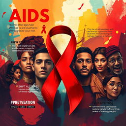 An engaging and visually striking AIDS awareness poster that captures attention and conveys a powerful message