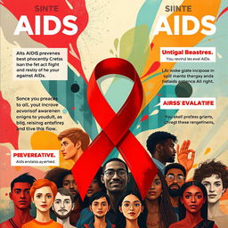 An engaging and visually striking AIDS awareness poster that captures attention and conveys a powerful message