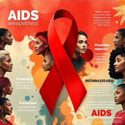 An engaging and visually striking AIDS awareness poster that captures attention and conveys a powerful message