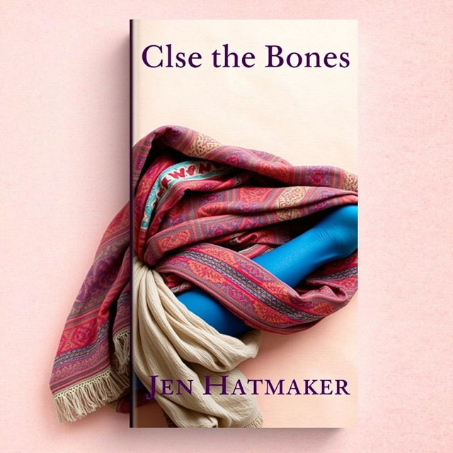 A book cover design for 'Close the Bones' by Jen Hatmaker, featuring a beautifully textured background in soft, inviting colors that create a sense of warmth