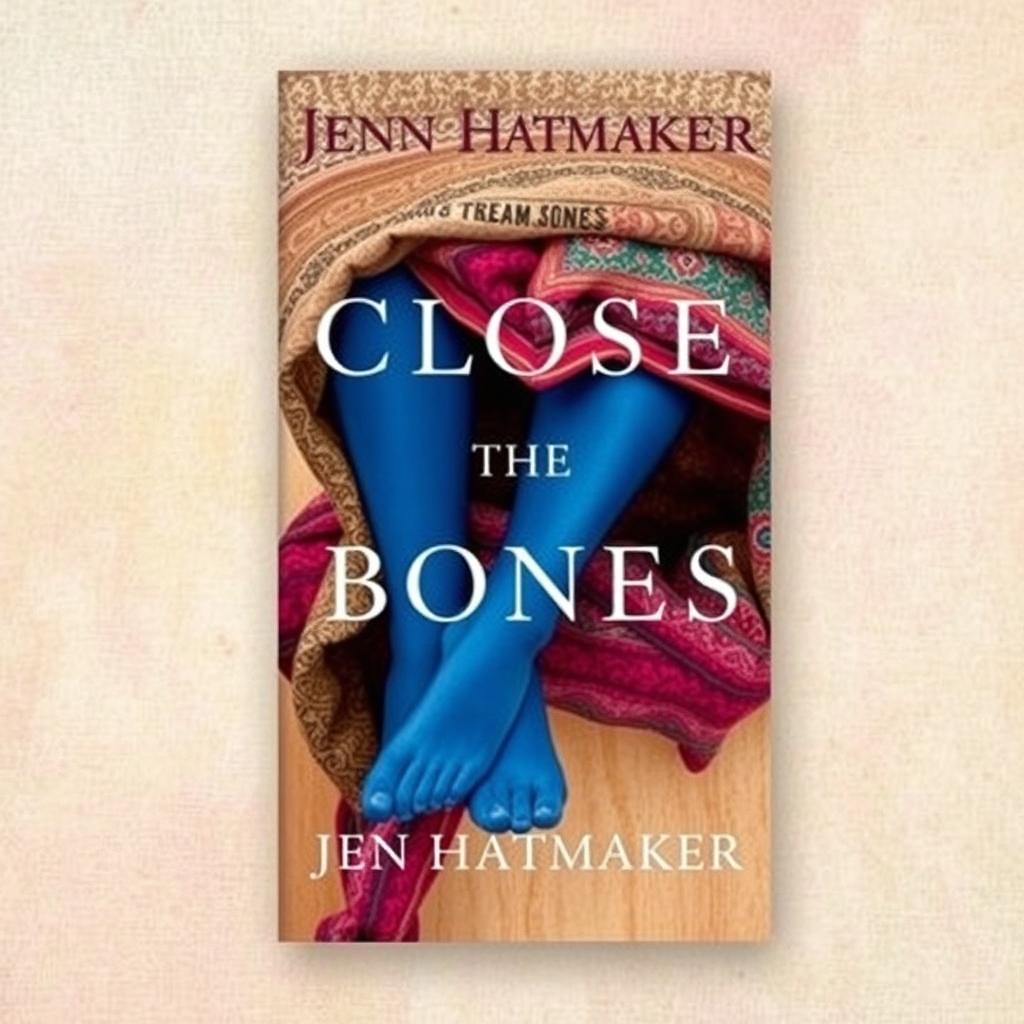 A book cover design for 'Close the Bones' by Jen Hatmaker, featuring a beautifully textured background in soft, inviting colors that create a sense of warmth