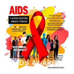 An interesting and engaging AIDS awareness poster that effectively delivers a strong message