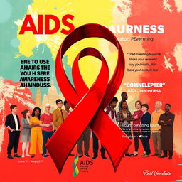 An interesting and engaging AIDS awareness poster that effectively delivers a strong message
