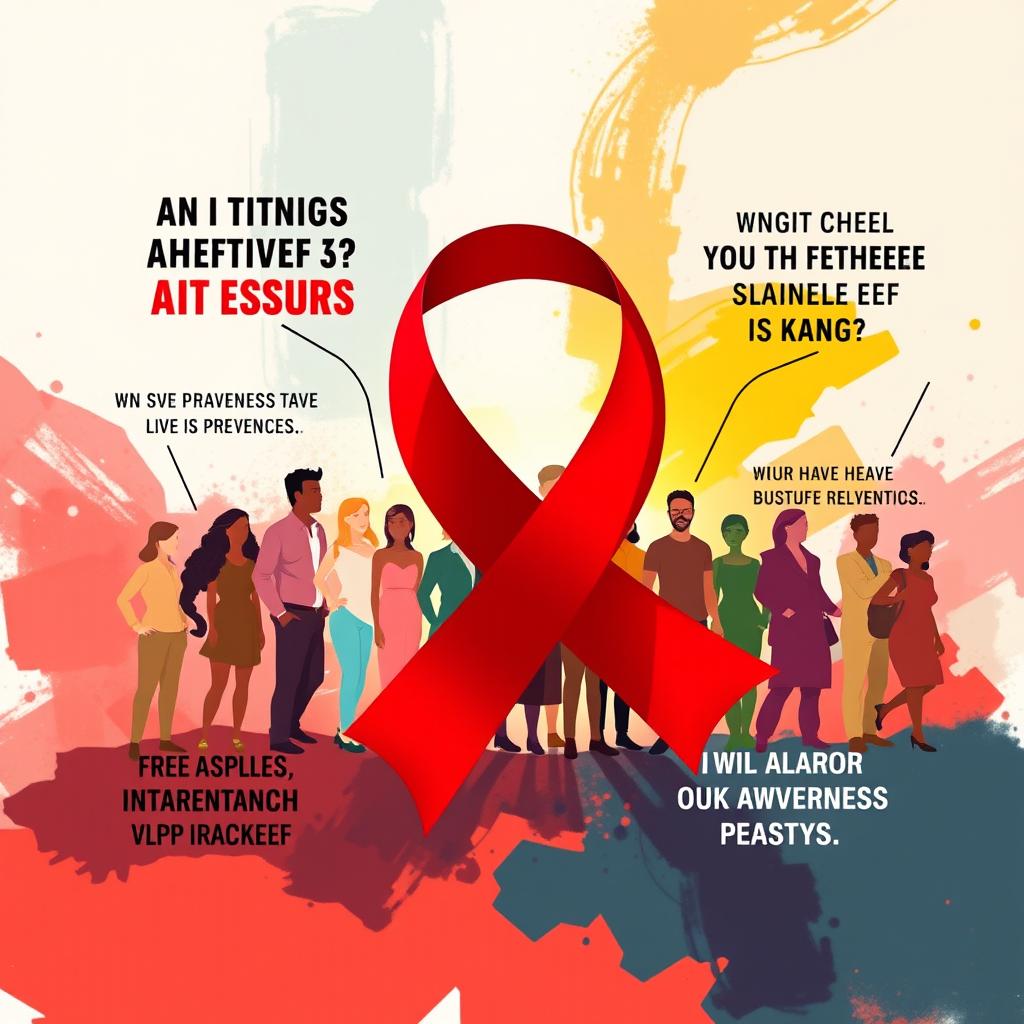 An interesting and engaging AIDS awareness poster that effectively delivers a strong message