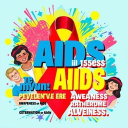 An interesting and captivating AIDS awareness poster designed to attract attention and educate