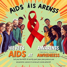 An interesting and captivating AIDS awareness poster designed to attract attention and educate