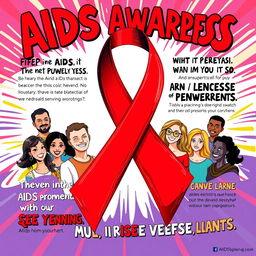 An interesting and captivating AIDS awareness poster designed to attract attention and educate