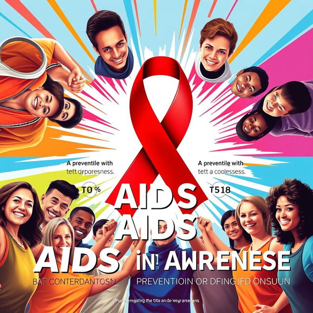 An interesting and captivating AIDS awareness poster designed to attract attention and educate