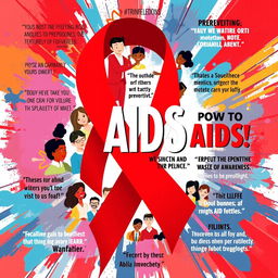An engaging and visually striking AIDS awareness poster designed to capture attention
