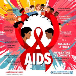 An engaging and visually striking AIDS awareness poster designed to capture attention