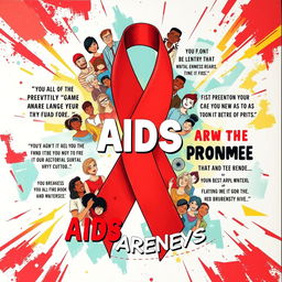 An engaging and visually striking AIDS awareness poster designed to capture attention