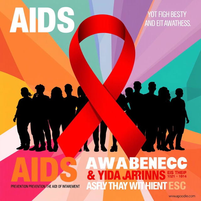 An eye-catching and compelling AIDS awareness poster designed to captivate and educate the audience